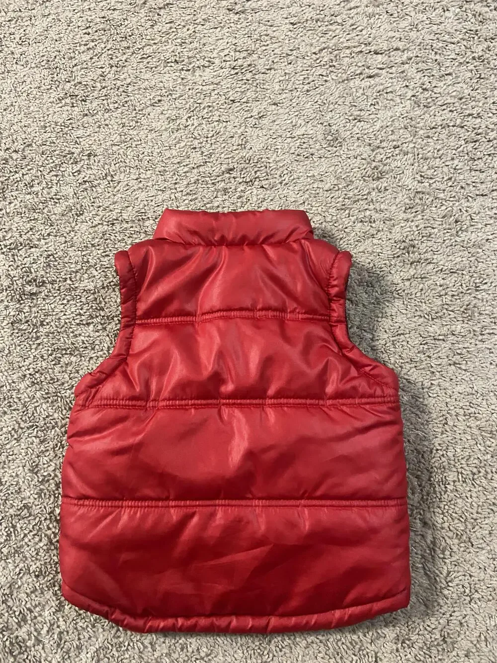 Arizona Jean Company Vest Youth 5-6 Red Puffer Fleece Lined Zip Buffalo Plaid